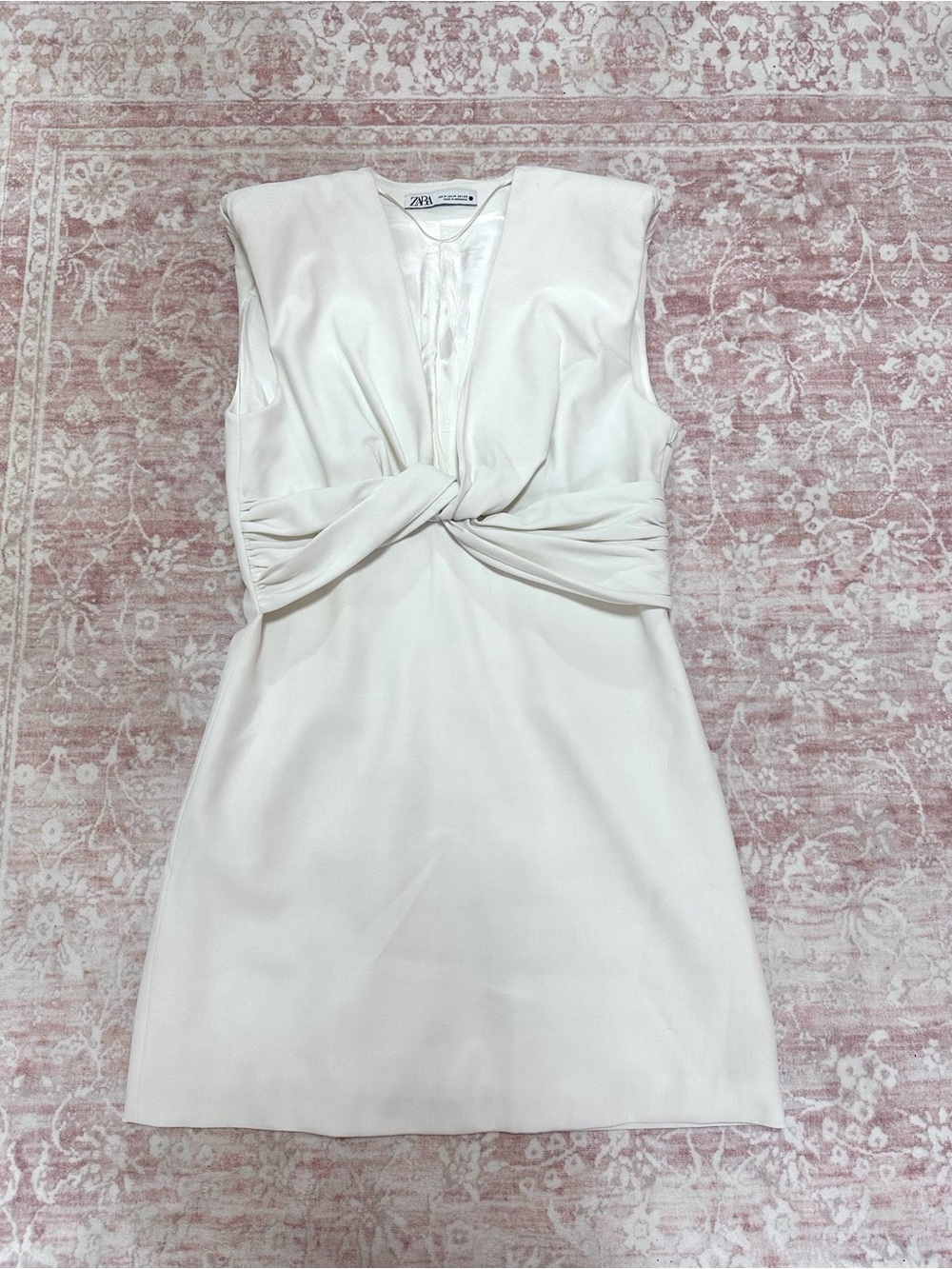 ZARA 🤍 Twist V Neck Mini Dress - Picture 2 of 13